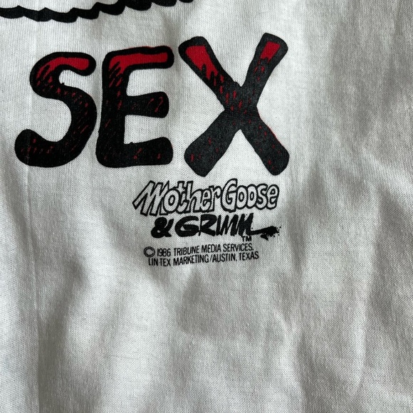 Vintage 1986 Grimmy Comic safe s e x Comedy tee t-shirt sz XL single stitch - Picture 3 of 9
